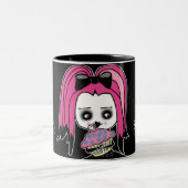 カップケーキを用心して下さい! ツートーンマグカップ (中央)