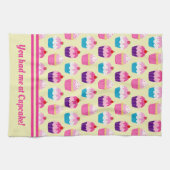 カップケーキを食べた キッチンタオル (横)