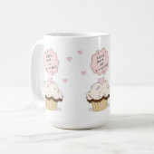 カップケーキを食べて下さい コーヒーマグカップ (正面左)