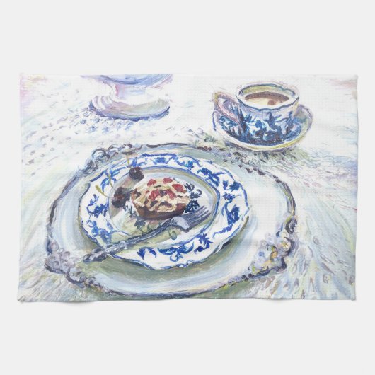 カップケーキアートティータオル キッチンタオル (横)