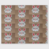 カップケーキイースターラビットラッピング紙 ラッピングペーパー (フラット)