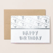 カップケーキウィスク紙吹雪幾何学誕生日 箔カード (封筒付き正面)