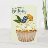 カップケーキウィズバースデーグリーティングカード カード (正面)