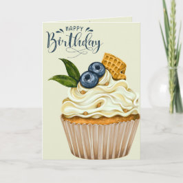 カップケーキウィズバースデーグリーティングカード カード
