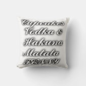 カップケーキウォッカハクナマタおもしろい枕 クッション (正面)