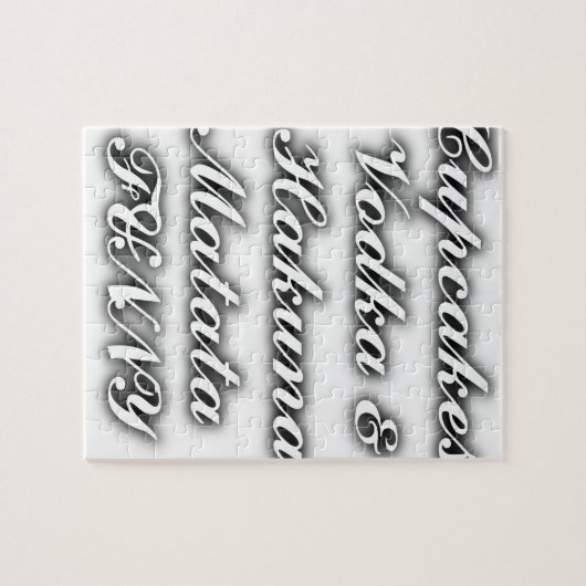 カップケーキウォッカハクナマタおもしろい ジグソーパズル (横)