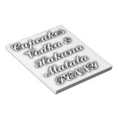 カップケーキウォッカハクナマタおもしろい ノートパッド (アングル)