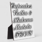 カップケーキウォッカハクナマタおもしろい フォトプラーク (側面)