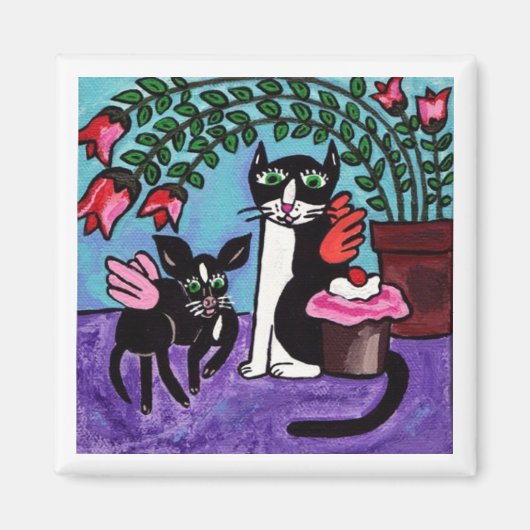 カップケーキエンジェルフレンズマグネット マグネット (正面)