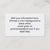 カップケーキオートクチュールピンク名刺ロゴ 名刺 (裏面)