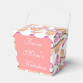 カップケーキカスタマイズ可能な持ち帰りボックス – おいしい贈り物 フェイバーボックス (正面サイド)