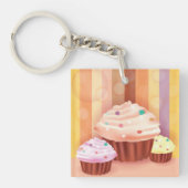 カップケーキカラフルファンタジースイートトリート キーホルダー (正面)