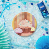 カップケーキカラフルファンタジースイートトリート ペーパープレート (パーティー)