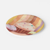 カップケーキカラフルファンタジースイートトリート ペーパープレート (アングル)