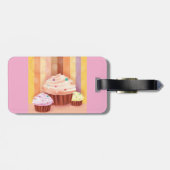 カップケーキカラフルファンタジースイートトリート ラゲッジタグ (裏面横)