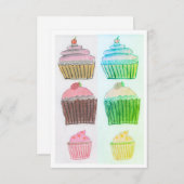 カップケーキカード サンキューカード (正面/裏面)