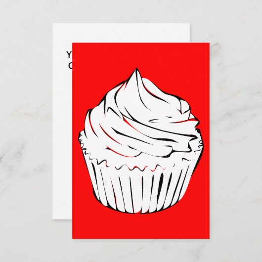 カップケーキカール 招待状 (正面/裏面)