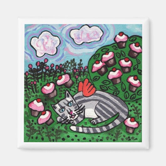 カップケーキガーデンエンジェルマグネット マグネット (正面)