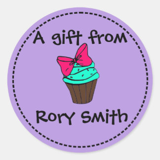 カップケーキギフトラベル ラウンドシール