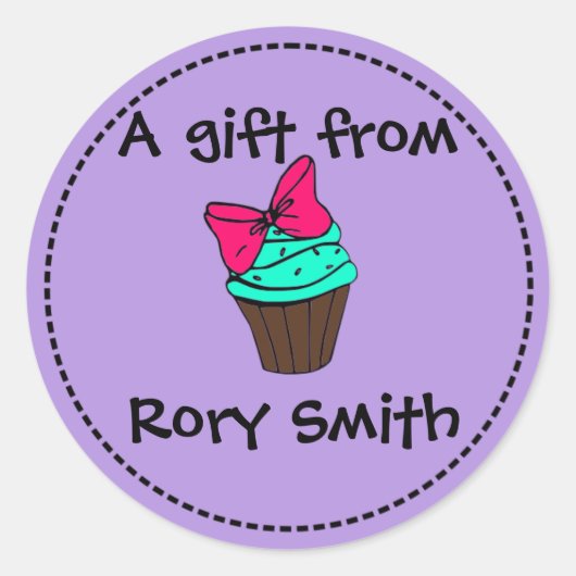 カップケーキギフトラベル ラウンドシール (正面)