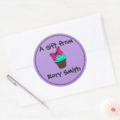 カップケーキギフトラベル ラウンドシール (封筒)