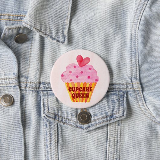 カップケーキクイーンウォーターカラーベーキングコンテスト 缶バッジ (インサイチュ)