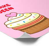 カップケーキクイーンベーキング名看板ポスター ポスター (角)