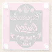 カップケーキクイーン ガラスコースター (裏面)