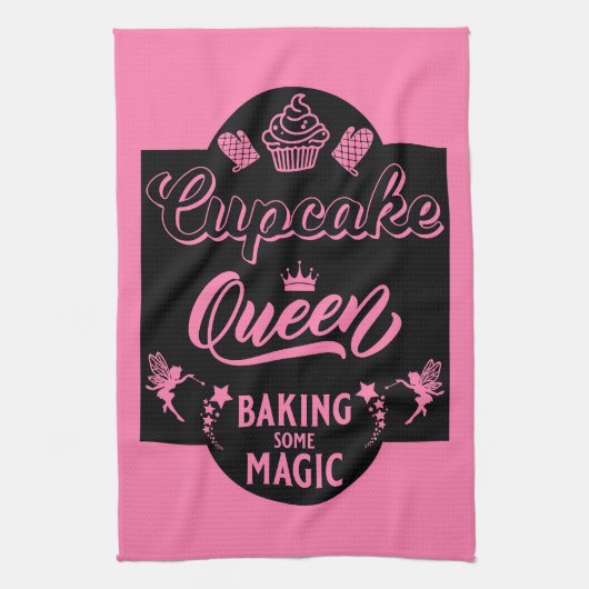 カップケーキクイーン キッチンタオル (縦)