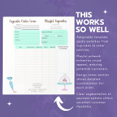 カップケーキクッキーベーカリー注文型枠 ノートパッド