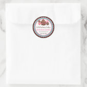 カップケーキクッキーポップ・アートのホタテ旗 ラウンドシール (バッグ)