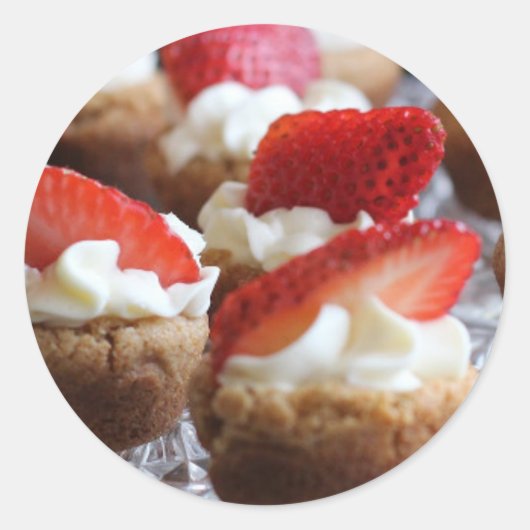 カップケーキクラシック丸型ステッカー ラウンドシール (正面)