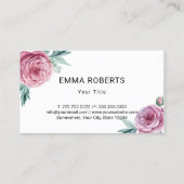 カップケーキケーキベーカリーパティシシェフモダンフローラ 名刺 (裏面)