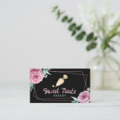 カップケーキケーキベーカリーパティシシェフモダンフローラ 名刺 (スタンド正面)