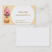 カップケーキケーキペストリー 名刺 (正面/裏面)