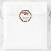 カップケーキケーキラズベリポップ・アートのーベーカリーボックスシール ラウンドシール (バッグ)