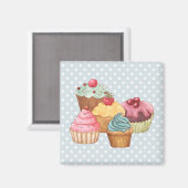 カップケーキケーキ練り磁石 マグネット (正面/裏面)