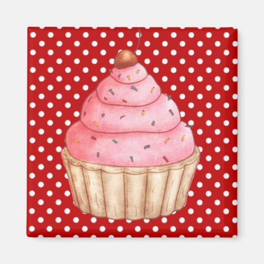 カップケーキケーキ練り磁石 マグネット (正面)