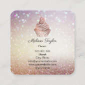 カップケーキケーキ&スイーツホームベーカリー素朴ヴィンテージ スクエア名刺 (裏面)