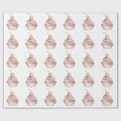 カップケーキケーキ&スイーツホームベーカリー素朴ヴィンテージ ラッピングペーパー (フラット)