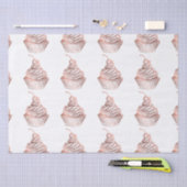 カップケーキケーキ&スイーツホームベーカリー素朴ヴィンテージ 薄葉紙 (クラフト)