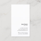 カップケーキケータリングパティシシェフベーキング 名刺 (裏面)