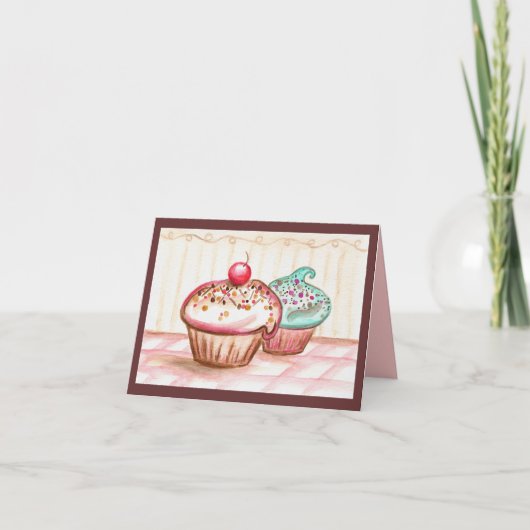 カップケーキサンキューカード サンキューカード (正面)