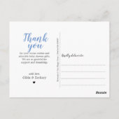 カップケーキサンキューベビー散水ベビーシャワー ポストカード (裏面)