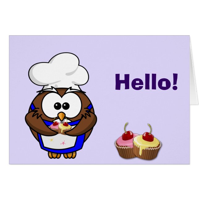 カップケーキシェフクロウ (正面横)