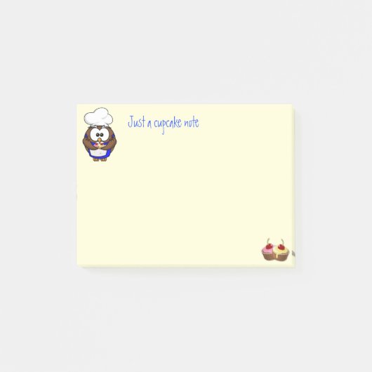 カップケーキシェフクロウ ポストイット (正面)
