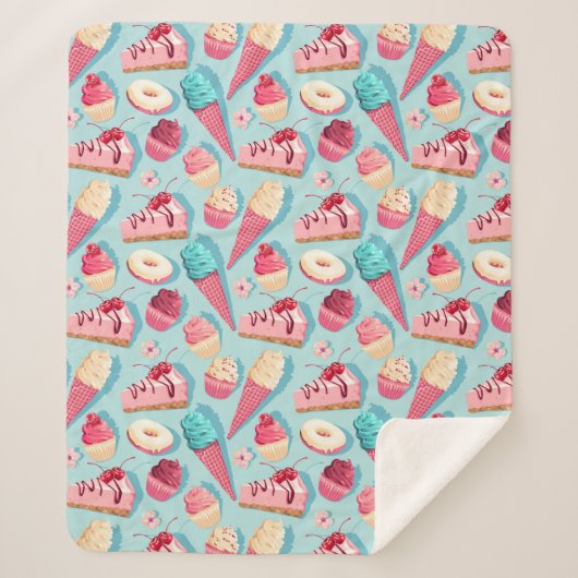 カップケーキシャーパブランケット シェルパブランケット (正面)