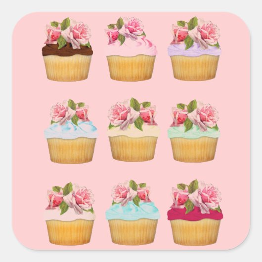 カップケーキシール スクエアシール (正面)