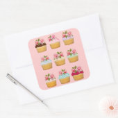 カップケーキシール スクエアシール (封筒)