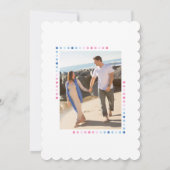 カップケーキジェンダーがブルーピンクの写真パーティーを明らかにする 招待状 (裏面)